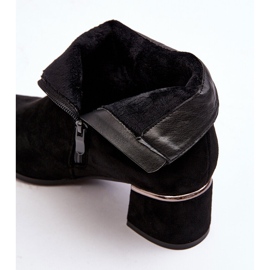 PE1 Damen-Stiefel mit hohem Absatz aus Wildleder, Schwarz, Mebassa 2