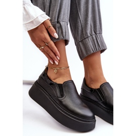 Lemar Manish Lemar Damen-Sportschuhe aus Leder auf der Plattform schwarz 1