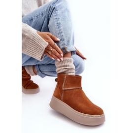 Damen-Schneestiefel aus Wildleder Maciejka 06257-29 Braun 2