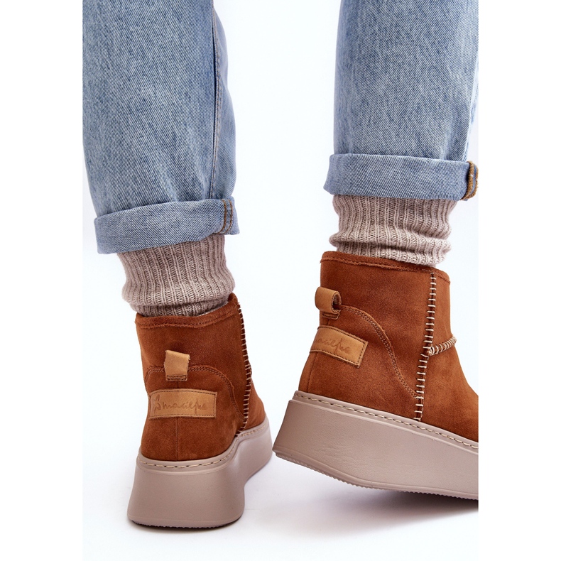 Damen-Schneestiefel aus Wildleder Maciejka 06257-29 Braun 1