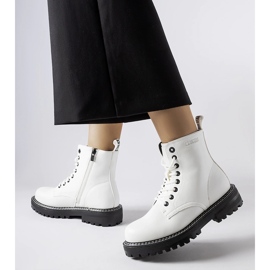 Weiße Stiefel, schwarze Sohle Big Star KK274539 2