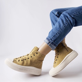 Dunkelbeige warme Sneakers Big Star MM274026 1