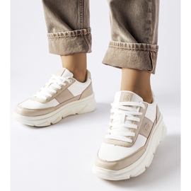 Weiße Big Star MM274500-Sneaker beige 1