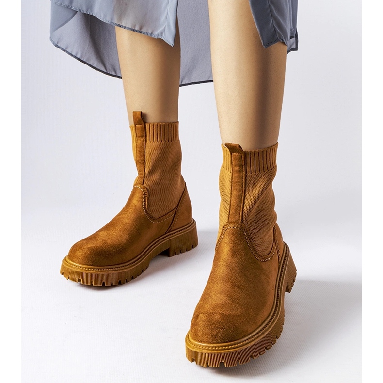 Braune Öko-Wildlederstiefel Big Star MM274541 1