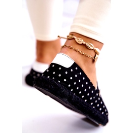 Big Star Polka Dot Espadrilles für Damen JJ274867 Schwarz 2
