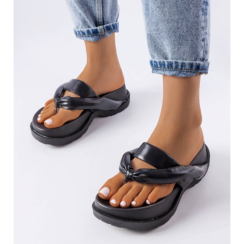 BM Schwarze Plateausandalen von Lachapelle 1