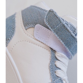 Blaue und weiße Jeans-Sportschuhe für Kinder Milara 1