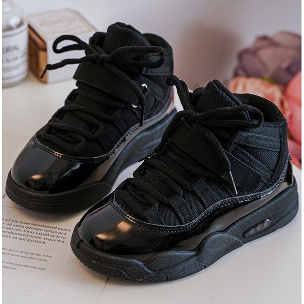 Kinder-Sportschnürschuhe Schwarz Darina 1