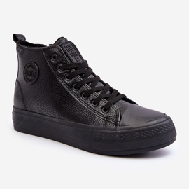 Isolierte High-Top-Sneaker für Herren mit Reißverschluss Black Big Star schwarz 1