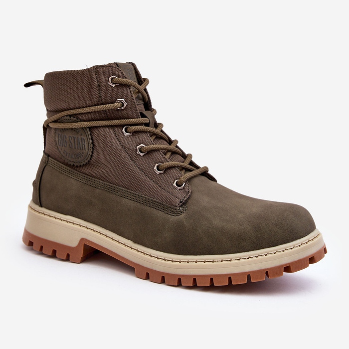 Herren Trapper Boots Memory Foam Khaki Big Star KK174205 grün 1