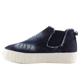 High-Top-Sneakers Z-5 Navy geprägte Inschriften marineblau 1