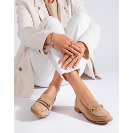 Damen-Lords aus beigem Shelovet-Wildleder 1