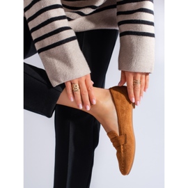 Bequeme Damen-Herrenschuhe aus Kamelleder von Shelovet aus Wildleder braun 1