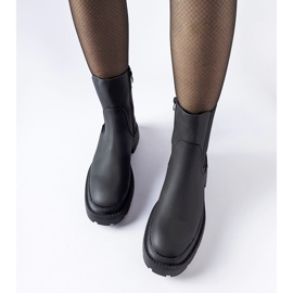 Schwarze, massive, isolierte Stiefeletten von Banaudon 1