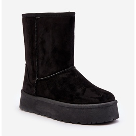 PS1 Schwarze, pelzisolierte Abrams-Schneestiefel für Damen 1