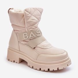 PS1 Isolierte Schneestiefel mit Reißverschluss für Damen in Hellbeige von Zeva 1