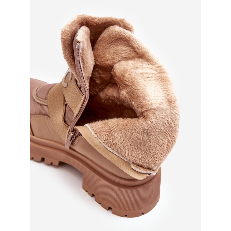 PS1 Isolierte Schneestiefel mit Reißverschluss für Damen Beige Zeva 2