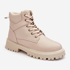 PE1 Isolierte Damenstiefel mit Reißverschluss Beige Gremiva 1