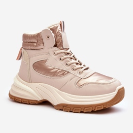 PE1 Isolierte Schnür-Sportschuhe für Damen Beige Dejana 1