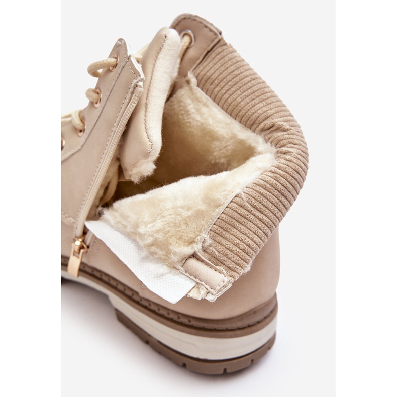 News Isolierte Lederstiefel für Damen Beige Bimena 2