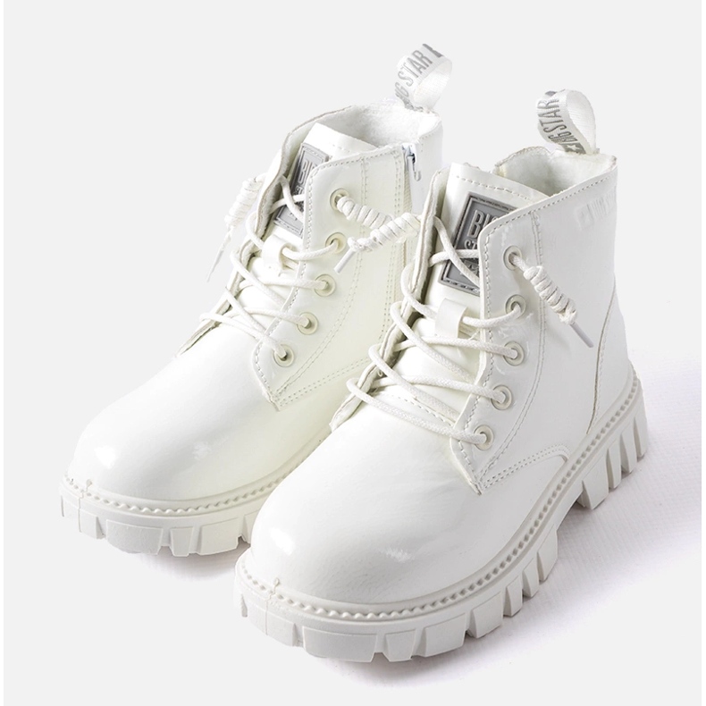 Weiße Lackstiefeletten Big Star MM374142 1