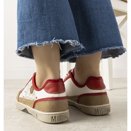 Esta Damen-Sneaker in Weiß und Rot 1