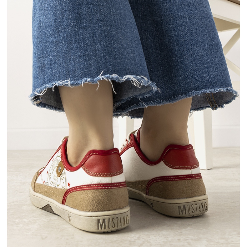 Esta Damen-Sneaker in Weiß und Rot 1