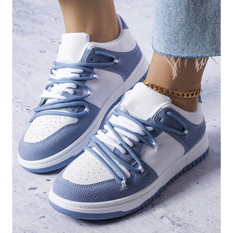 Blaue Damen-Sneaker weiß 1