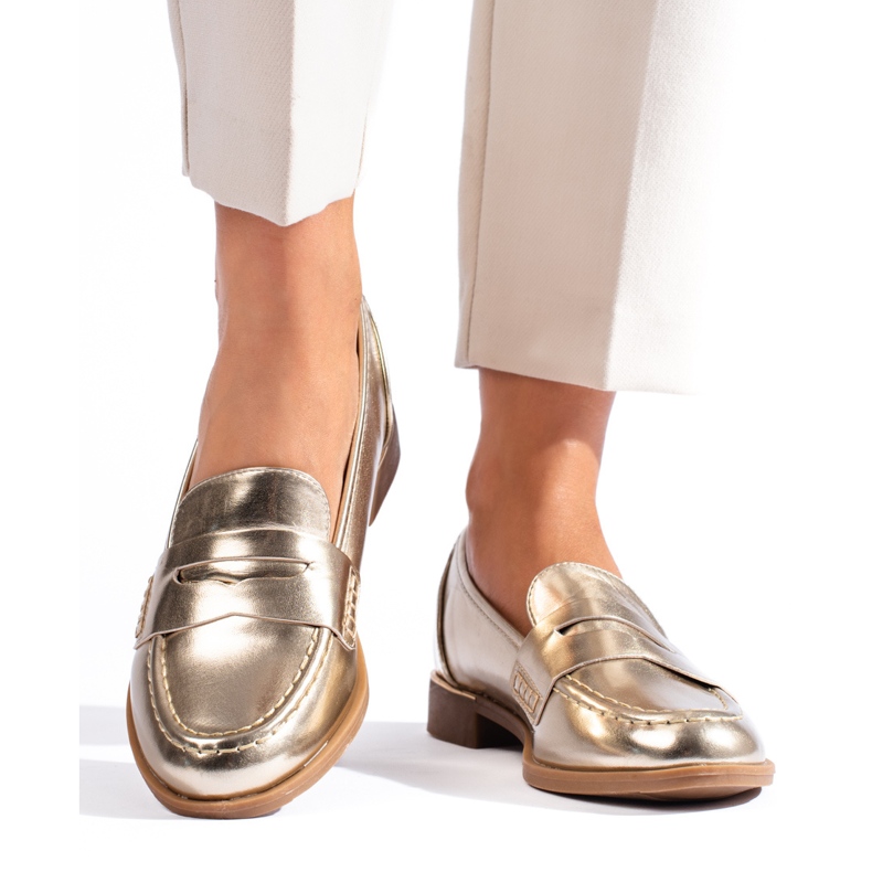 Klassische goldene Slipper für Damen von Shelovet 1