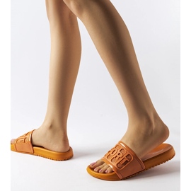 Moiariello-Sandalen aus orangefarbenem Gummi 2