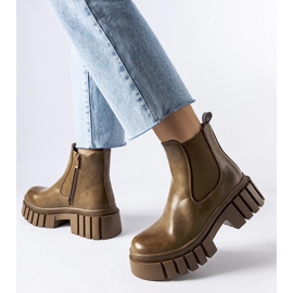Braune Plateau-Chelsea-Stiefel von Giusy 2