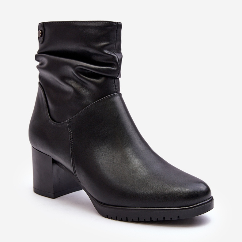 Sergio Leone Damen-Stiefeletten mit Faltenmuster in Schwarz von Liriam 1