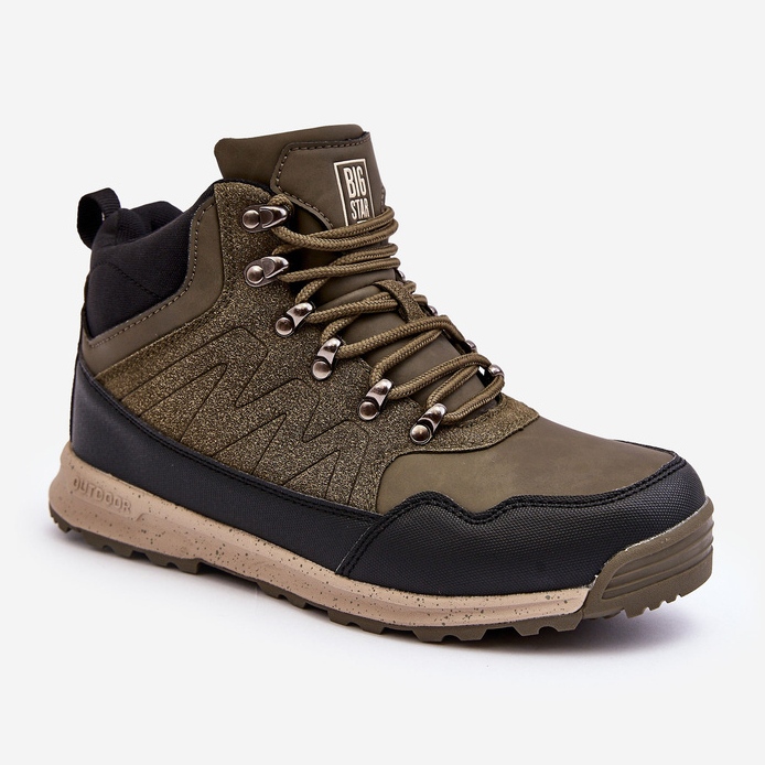 Isolierte Trekkingstiefel für Damen Khaki Big Star MM274480 grün 1