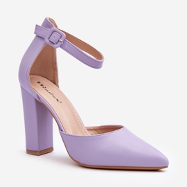 Lederpumps mit hohem Absatz, Lila Salira 1