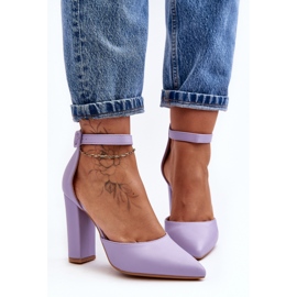 Lederpumps mit hohem Absatz, Lila Salira 2