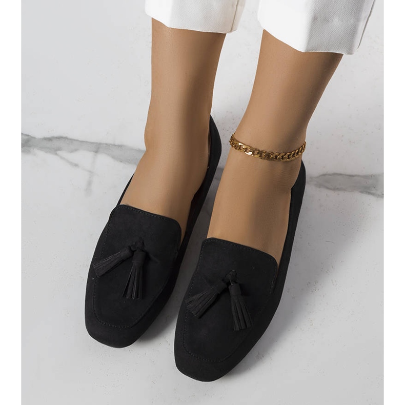 PA1 Cillian Ballerinas aus schwarzem Öko-Wildleder 1