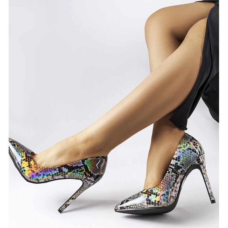 Ella silberlackierte Absätze silber- 1