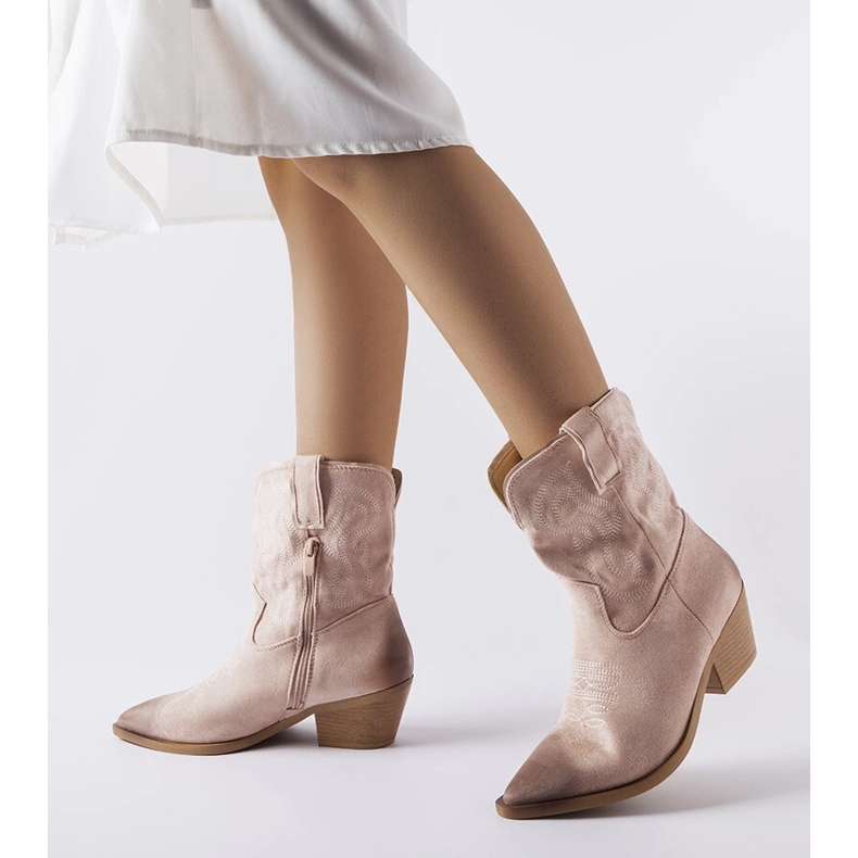 Ernestine klassische rosa Cowboystiefel 1