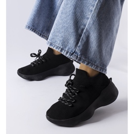 Lavallée-Sportschuhe aus schwarzem Stoff 1