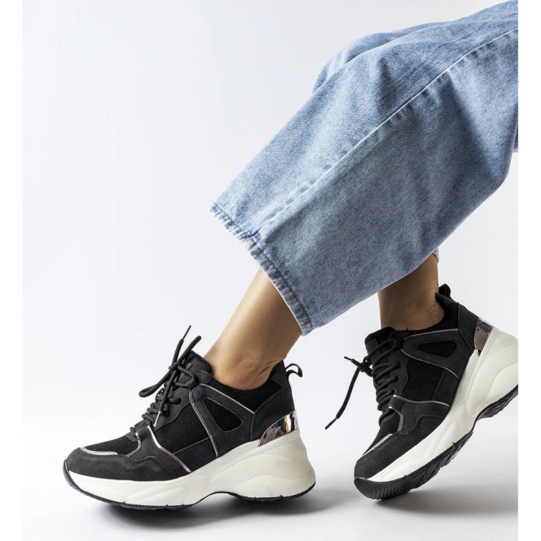 Schwarze Keilsneaker von Echeverri 1