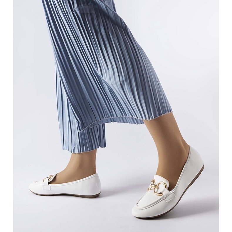 Weiße Couturier-Loafer für Damen 1