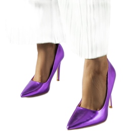 Inna Lila metallische Delis High Heels 1