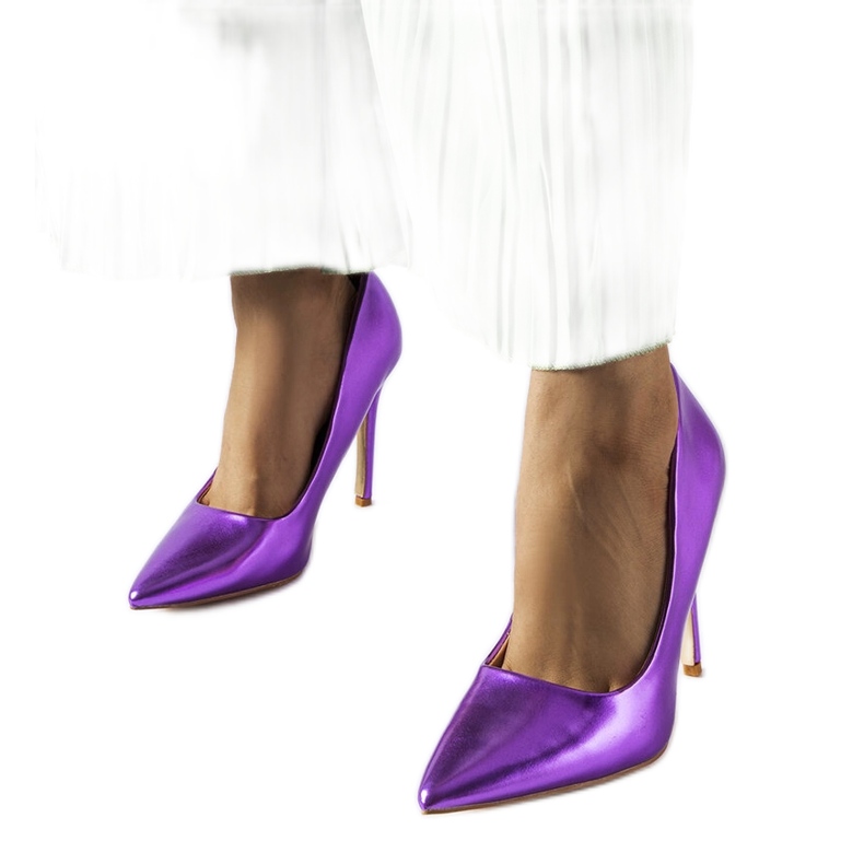 Inna Lila metallische Delis High Heels 1