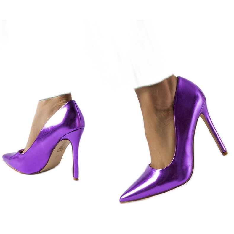 Inna Lila metallische Delis High Heels 2