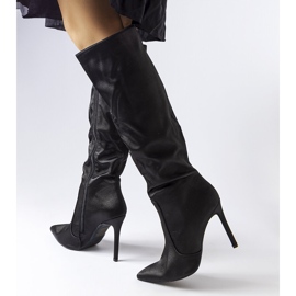 Schwarze High-Heel-Stiefel von Marlengo 1