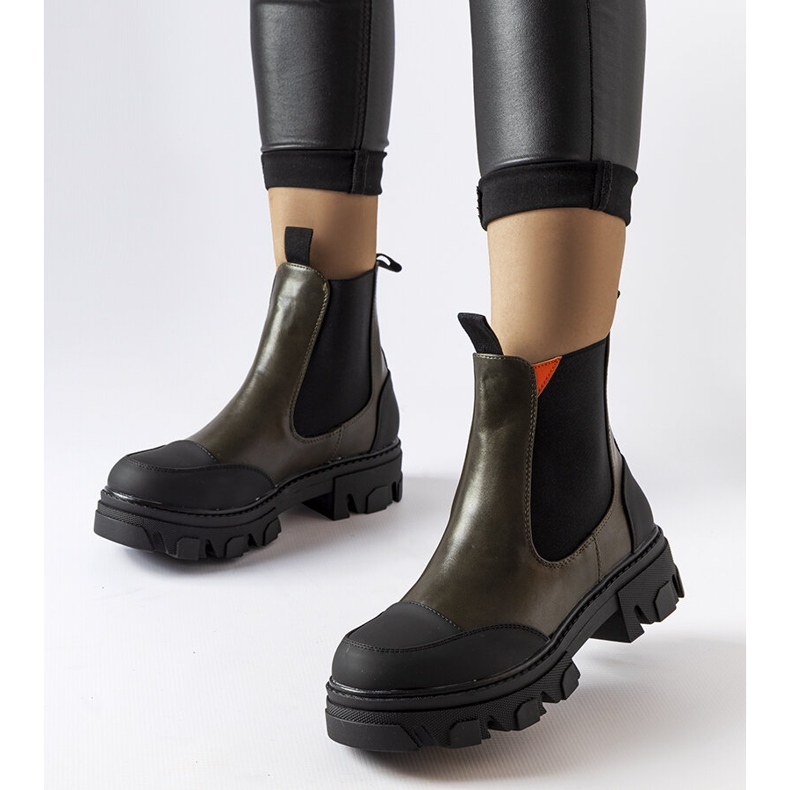 Grüne Schlupfstiefel von Sibyla 1