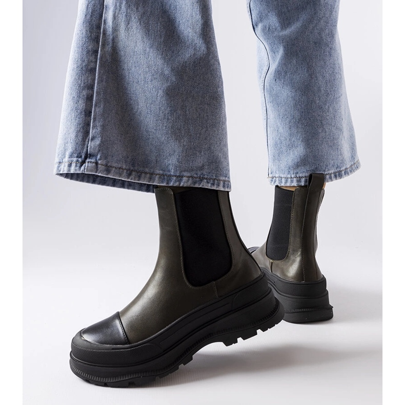 Grüne Plateaustiefel von Bellucci 1