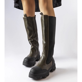 Pasquale grüne hohe Stiefel 1