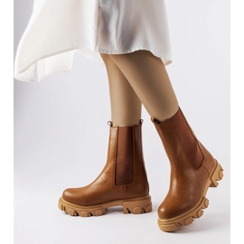 Braune Vallejo-Arbeiterstiefel zum Hineinschlüpfen 1