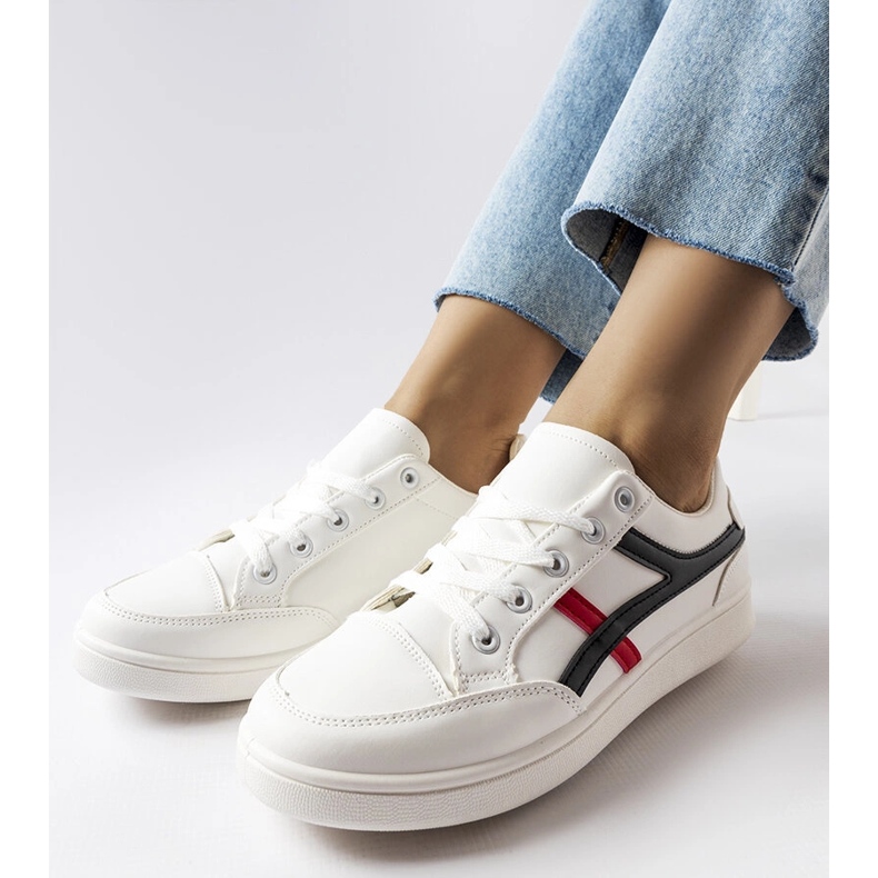 Weiße flache Sneakers von Bonafous 1